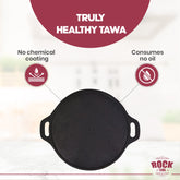 ROCK TAWA DOSA TAWA 14 INCH PRE-SEASONED CAST IRON SKILLET